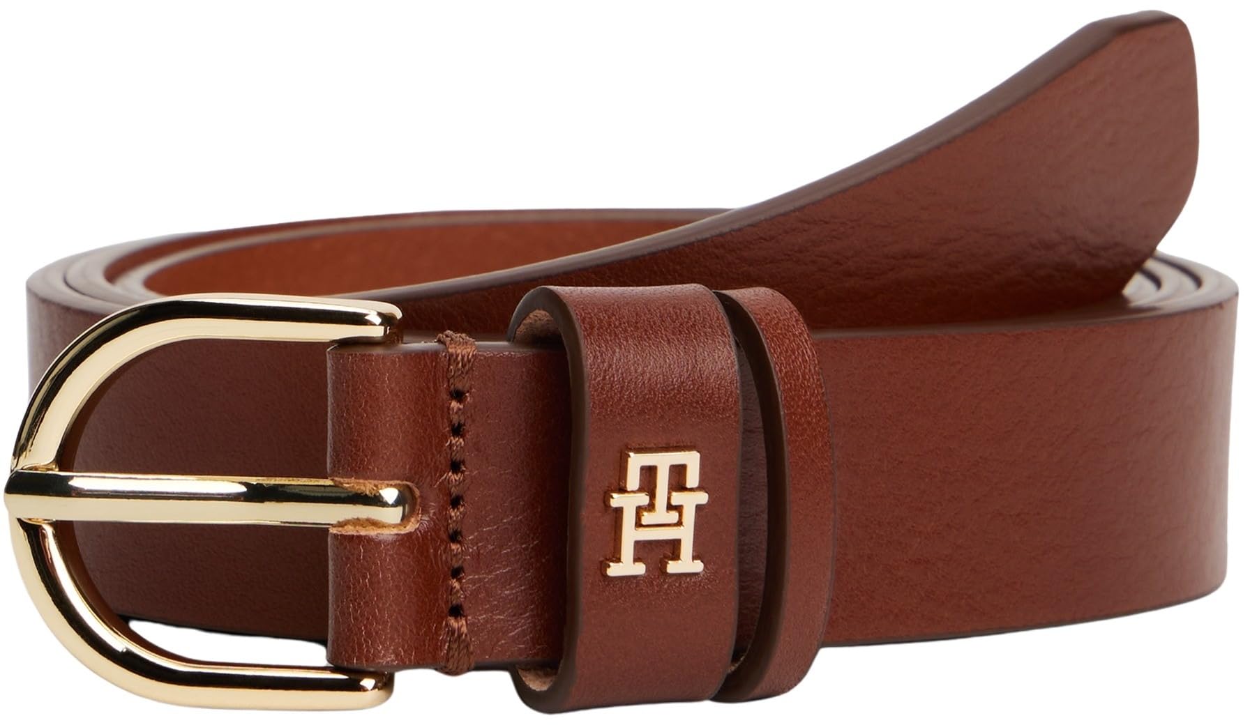 Tommy Hilfiger Women’s 2.5 cm Essential Effortless Leather Belt, Brown (Winter Cognac), 27.6 inches