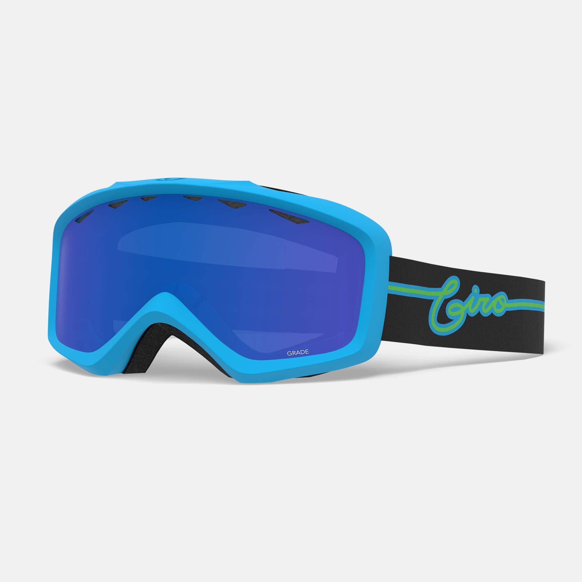 Giro Grade Youth Snow Goggles - Blue Neon Lights Strap with Grey Cobalt Lens (2021)