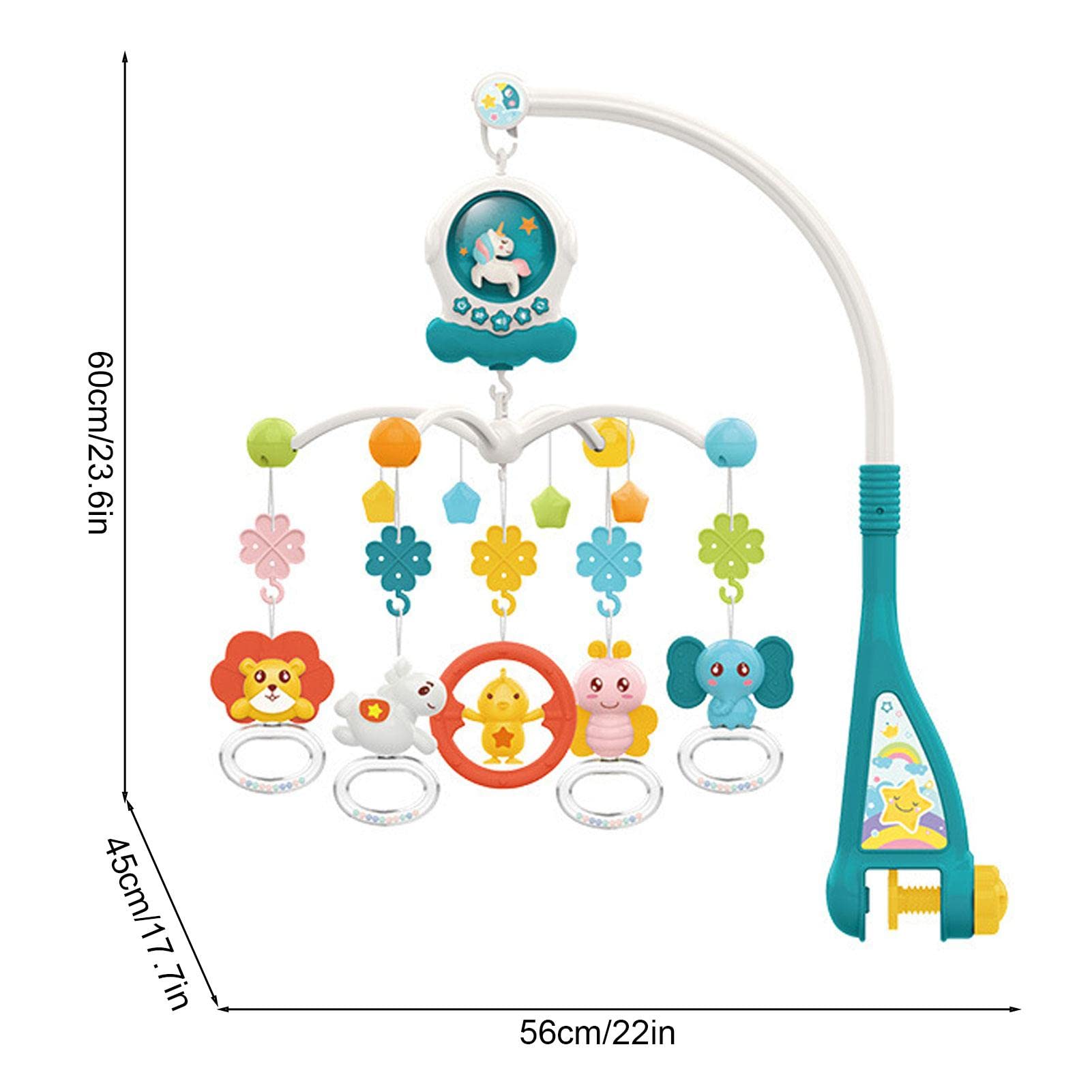 Culla Giocattoli Hanging Mobile - Culla Giocattolo con Carillon | e proiettore per Bambini - Carillon per Staccabile con Oltre 600 ninne nanne, Giocattolo per Neonato