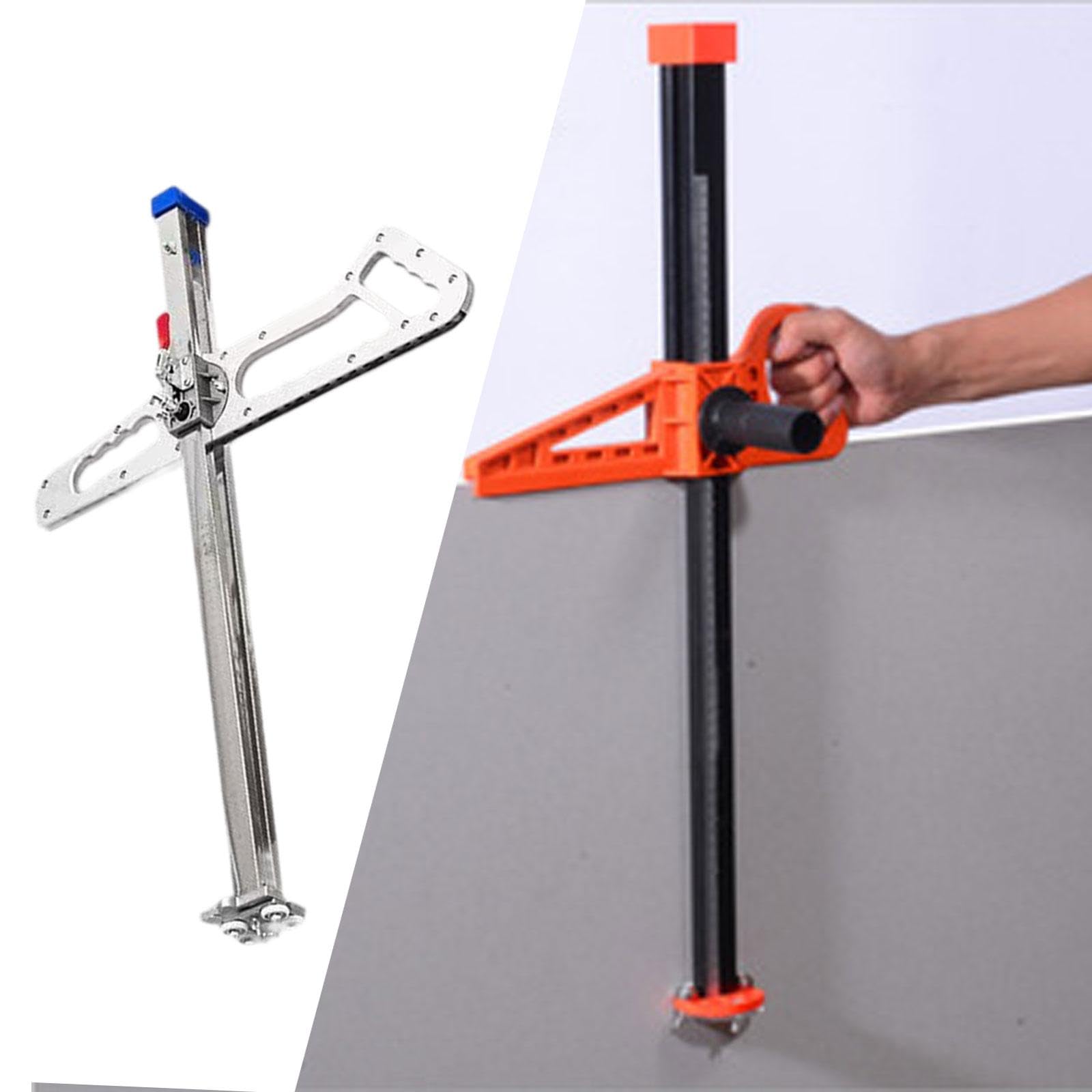 Sharplace Gypsum -Board -Cutter mit maßstabsgemäßem professionellem Multifunktionsverstellbarer Trockenbau -Schneidmaschine Holzbearbeitungswerkzeuge für, Aluminiumgriff, 17 Räder