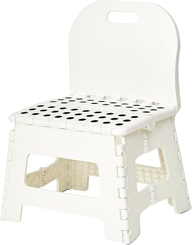 EHTNJOAE Home&Kitchen Taburete plegable para adultos, ahorro de espacio, ligero y portátil, para dormitorio, baño, sillas plegables blancas