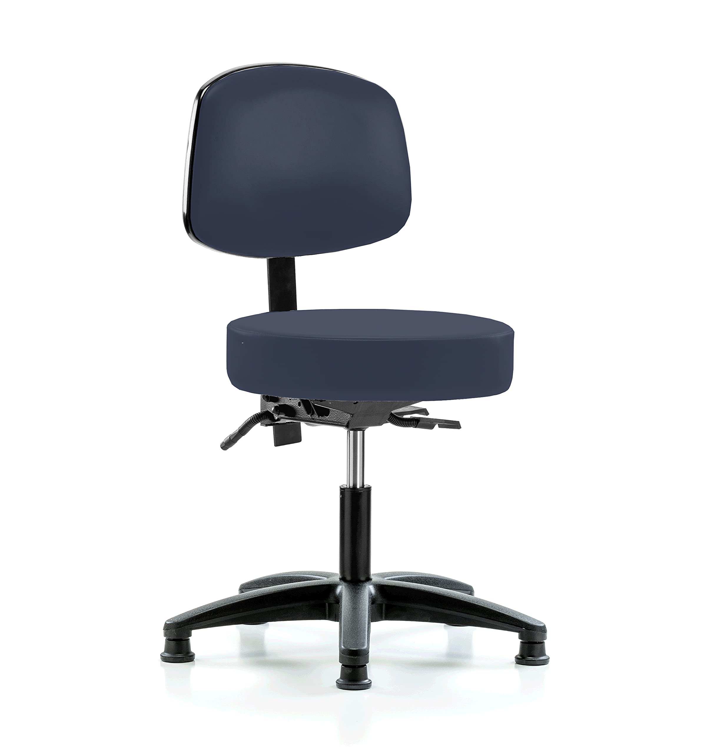 Perch Exam Stool, Glides, 18-23", Imperial Blue