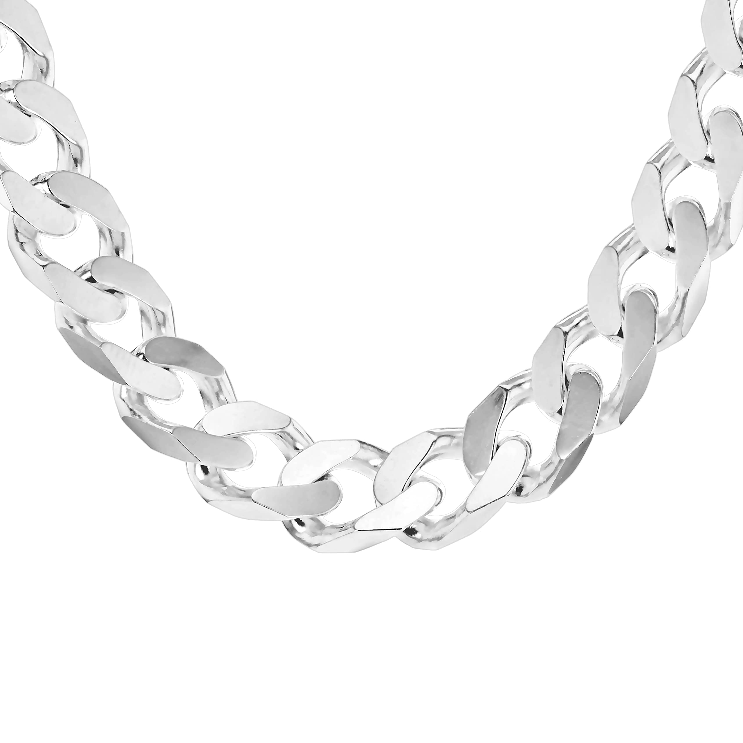 Tuscany Silver Men's Sterling Silver 7.9mm Curb Chain of 51cm/20"