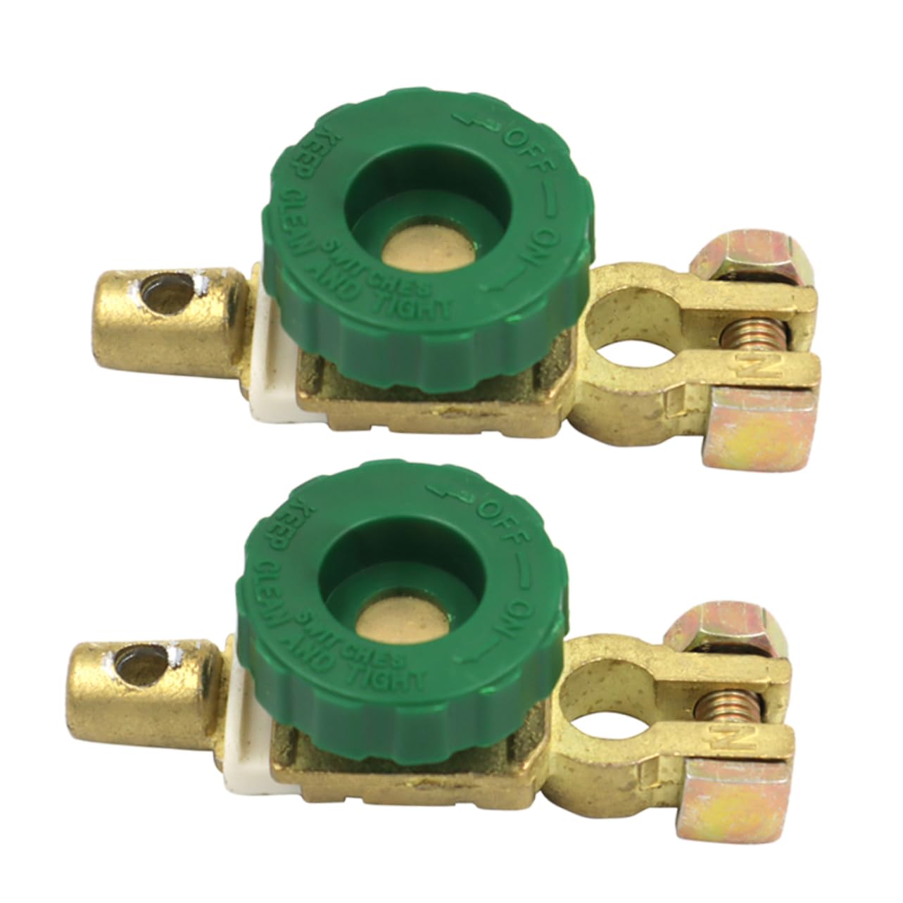 Luxshiny Top Post Battery Disconnect Switch 2 Pack Battery Power Cut Off 12-24v Material Quick Install