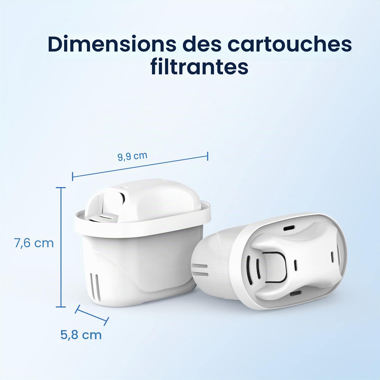 GLACIER FRESH Lot de 12 cartouches filtrantes | compatibles avec Brita Maxtra+, Style, Marella, Elemaris, XL, Fun