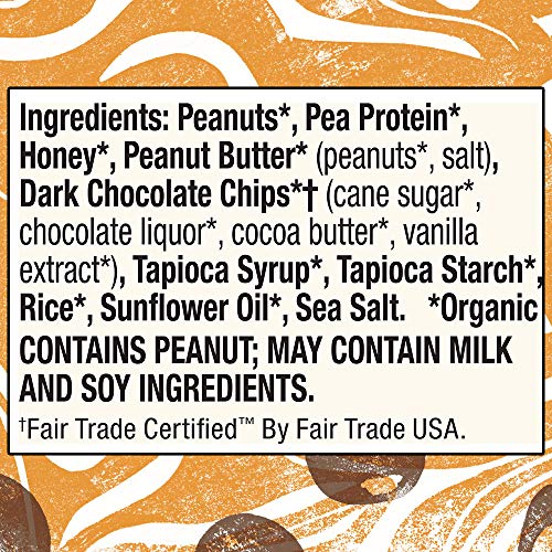 Cascadian Farm Organic Peanut Butter Dark Chocolate Chip Protein Bars, Non-Gmo, 5 Bars, 8.85 Oz. #TOP4