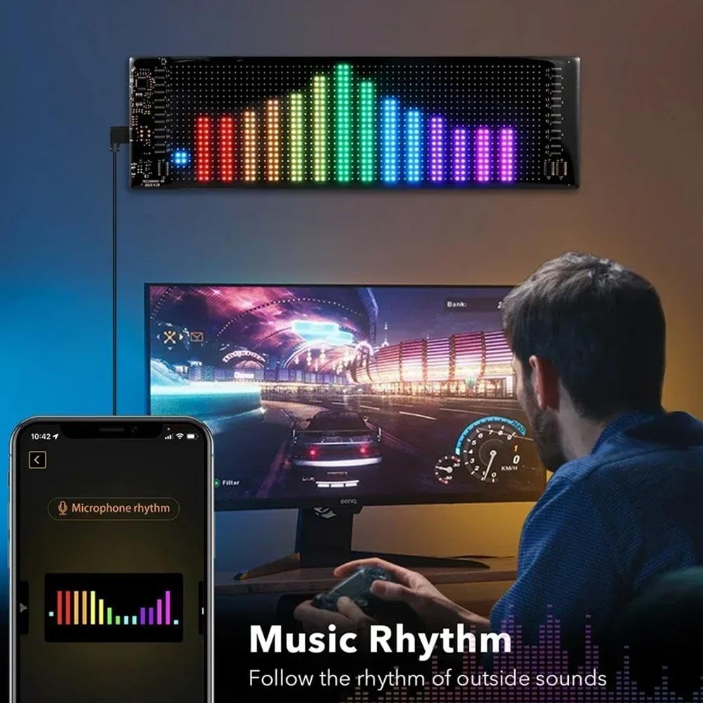 Panneau pixel à matrice LED RVB, panneau d'affichage coloré flexible pour voiture, panneau de défilement programmable pour voiture, message publicitaire intelligent, écran souple pour magasin, bar,