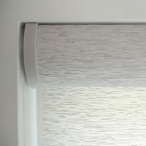 Miniatura 2 de Persiana enrollable de filtrado de luz inalámbrica para ventanas, 72 pulgadas de ancho x 72 pulgadas de largo, color gris claro, más de 2,000