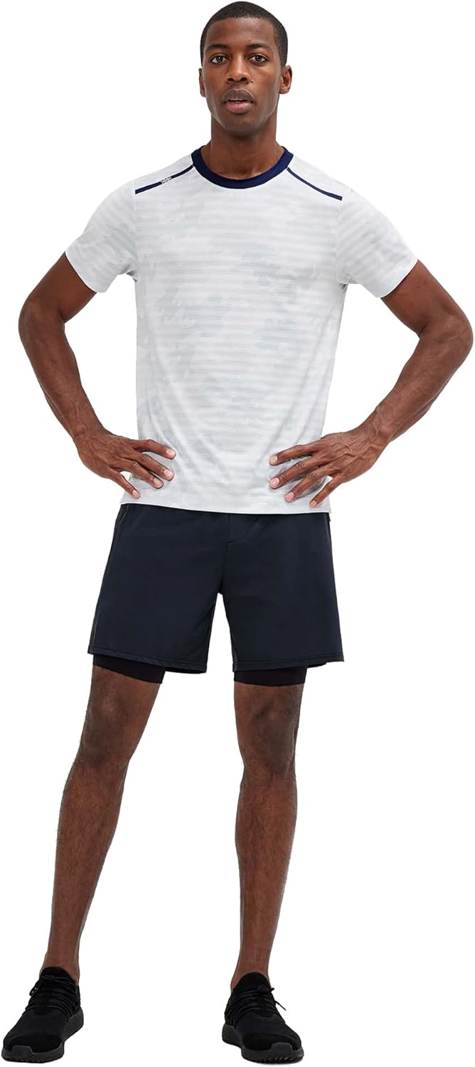 Rhone Men's 6" Swift Running Short Lined, Perforated, Quick-Drying, Anti-Odor Performance Shorts