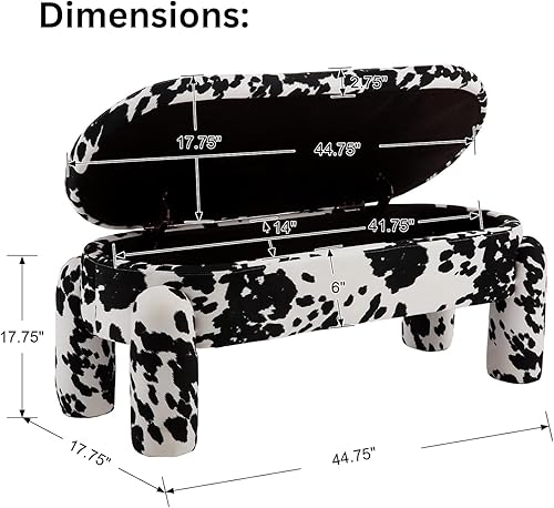 Miniatura 30 de LukeAlon Bonito banco de zapatos de terciopelo con almacenamiento, banco de entrada tapizado de 45 pulgadas de ancho con marco de madera maciza,