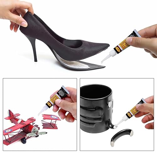 Miniatura 6 de Paquete de 4 Súper Pegamento Multiusos, Adhesivo Más Rápido y Resistente 3g (0.11 oz) Reparación Instantánea Unión Irrompible, Líquido