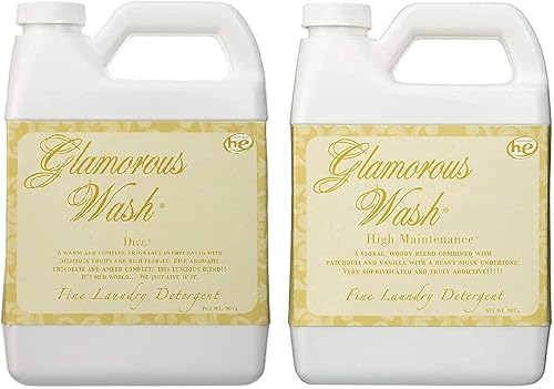 Tyler Candle Fleur De Lis Glamorous Wash 32 oz Detergente fino para ropa (paquete de 2)