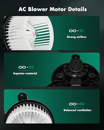 Vista 800 de SCITOO 700188 Reemplazo del motor del ventilador HVAC con jaula de ventilador para Toyota Tacoma 2005-2015, reemplazo OE - 87103-04043, 87103-04044