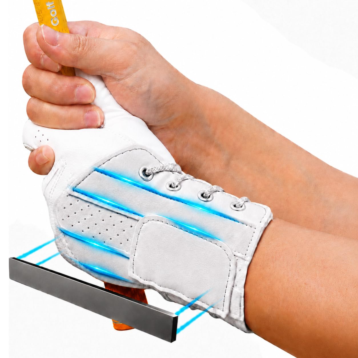 Golf Wrist Training Aid Brace for Right-Handed Golfers – Golf Wrist Support Brace With Steel Plates, Helps Wrist Hinge Control & Straight Swing Position – Golf Swing Trainer for Men & Women