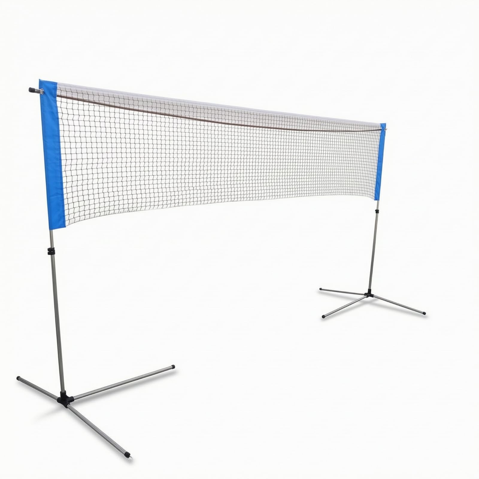 Rete da Badminton Portatile Supporto Rete Base Stabile Acciaio Inossidabile Struttura Pieghevole Montaggio Rapido Adatta per Attività Ricreative Casa