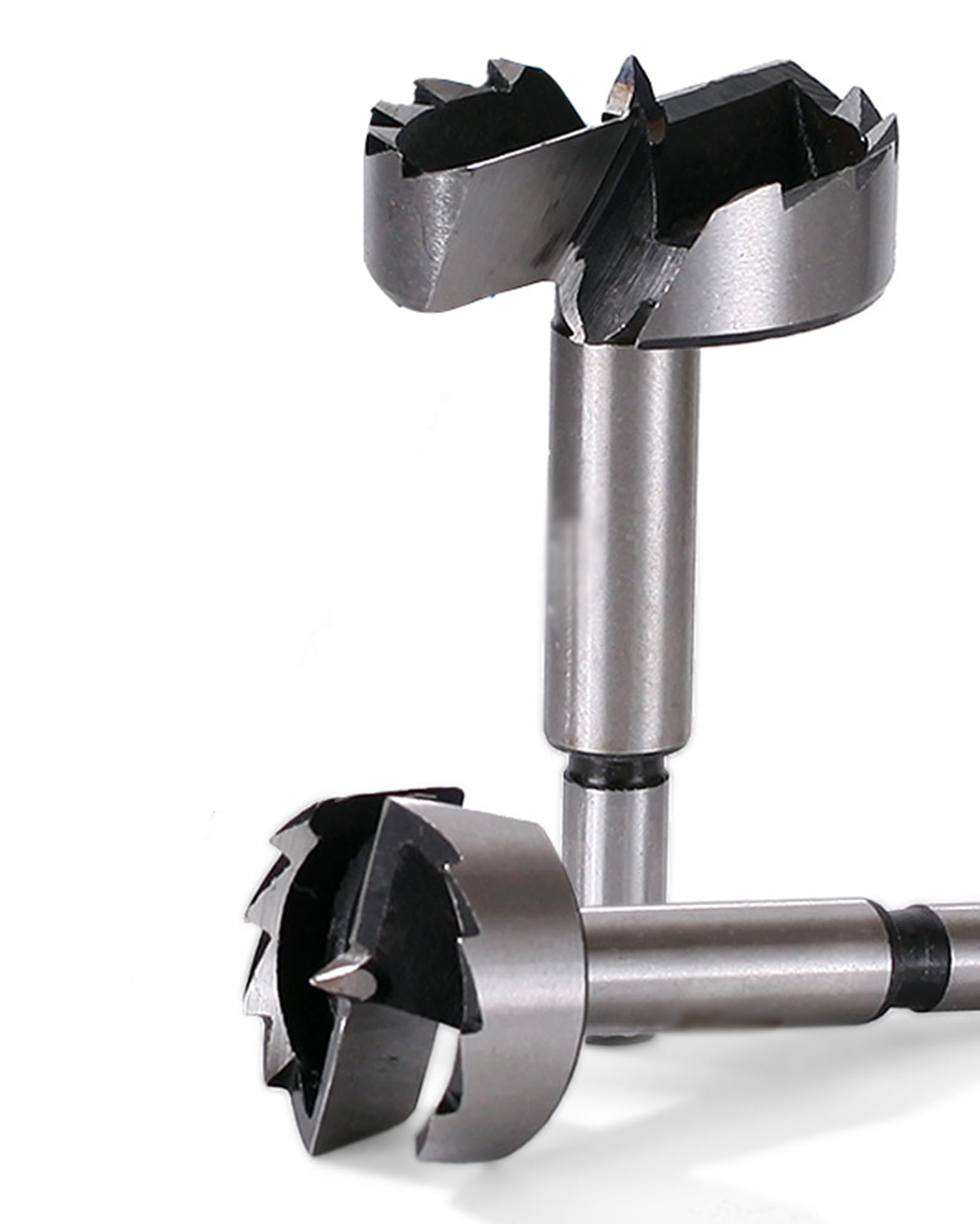 Meichoon Forstner Auger Drill Bit Multi-Tooth Woodworking Boring Hole Saw Punching Bit Wood Slabs Flat Wing Drilling Carbide Tip Round Shank Cutting for Hinge Plywood CNC Tool 54mm