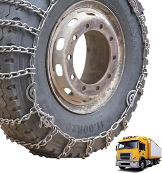 9mm Set of 2 Heavy Duty Snow Chains for Suvs pickup and Cars Skid Traction Chains High Strength Manganese Emergency Use for Tire Reliable 285/80R22.5 2pcs 6.00R14