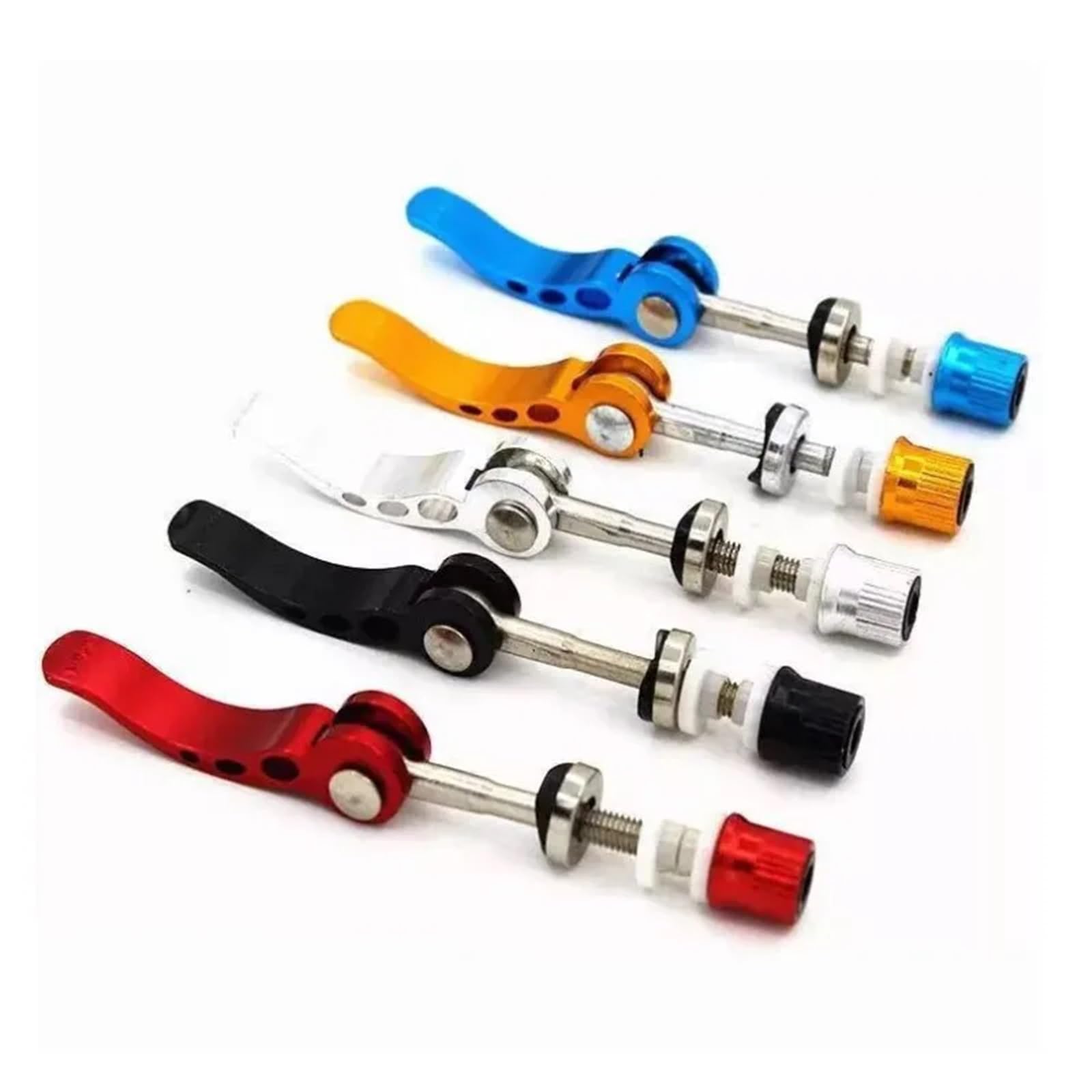 Vite a sgancio rapido per morsetto sedile 5 Pezzi Mountain Bike Tool MTB Bicicletta Tubo Sella Morsetto Vite Leva Di Sgancio Rapido Ciclismo Bici Da Strada Universale(5pcs Gold)