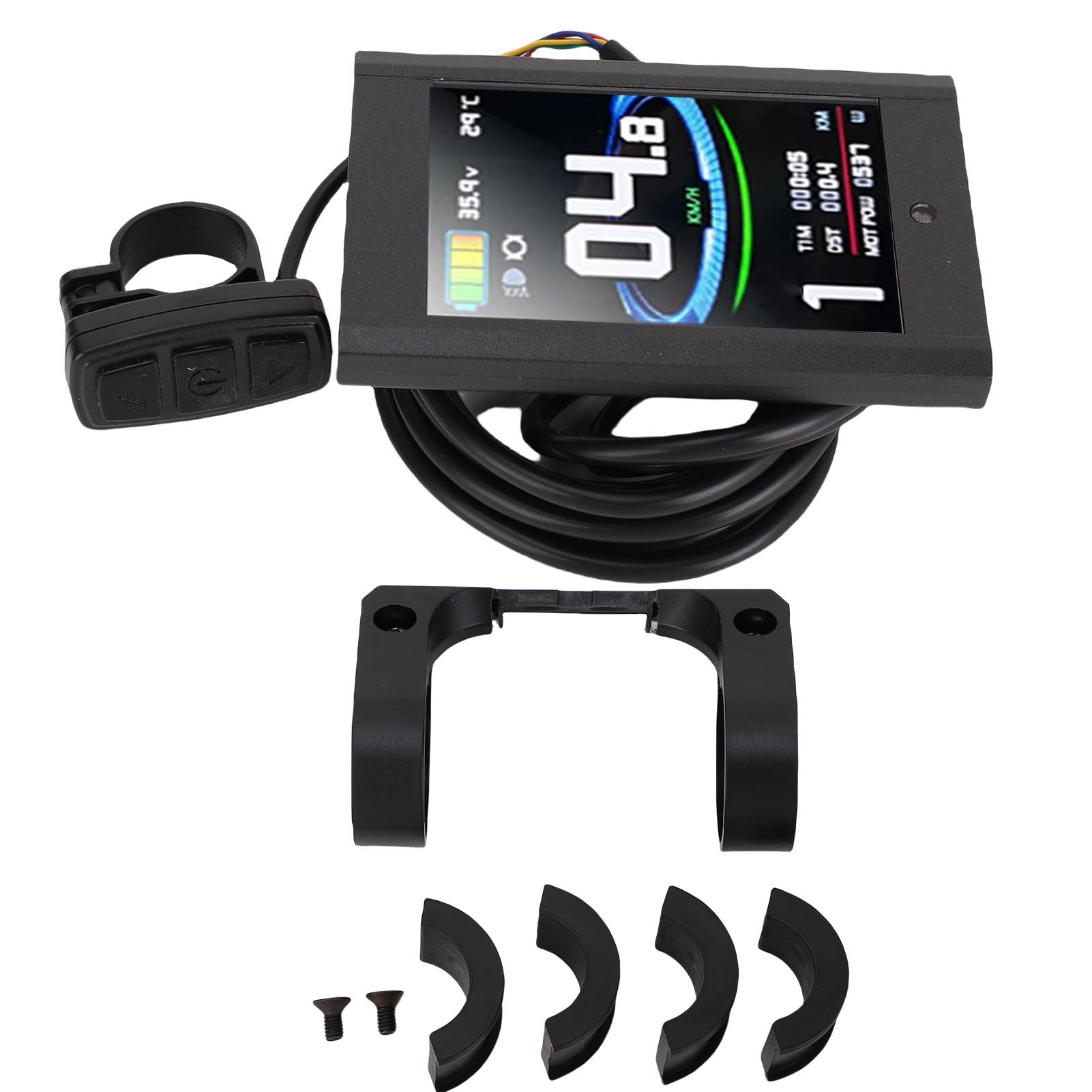 Buachois Bicicleta eléctrica Scooter Pantalla LCD Medidor Pantalla a Color KT LCD12