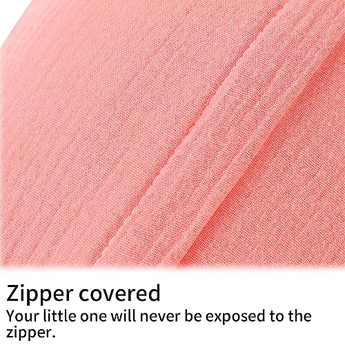 Image of Onacosht Muslin Nursing Pillow Cover Soft 100% Cotton Feeding Pillow Slipcover Fits Standard Infant Nursing Pillow for Baby Girl, Pink