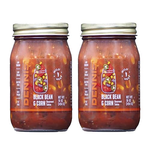 Vista 37 de Salsa roja picante totalmente natural – Salsa picante gourmet Dennis' Fresca y gruesa, baja en azúcar, baja en sodio, sin gluten, vegana, baja