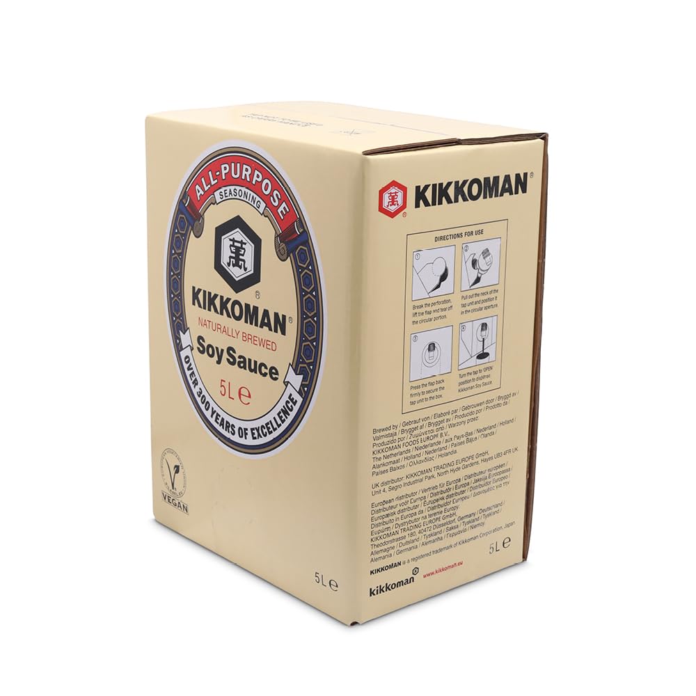 KIKKOMAN - Salsa de soja, paquete de 5 (1 X 5 LTR)
