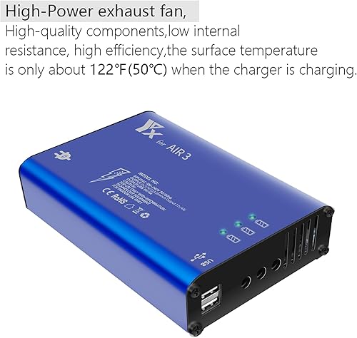 Miniatura 4 de Hanatora Cargador rápido paralelo para DJI Air 3,Hub de carga rápida simultánea de batería,Accesorios de carga multidrone