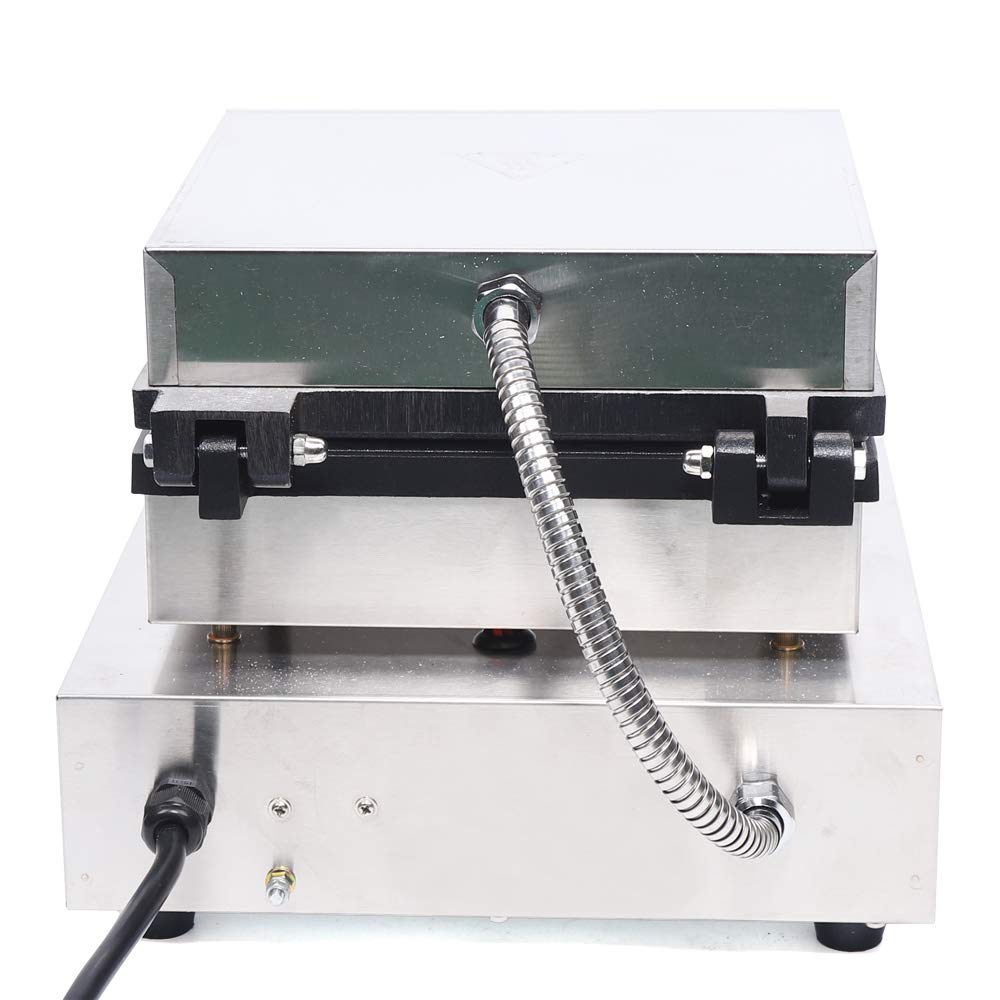 Gofrownica, 1750 W, 220 V, elektryczna gofrownica, prosta do 4 gofli, stal nierdzewna, 30 x 36 x 24,5 cm, 50-300 ℃