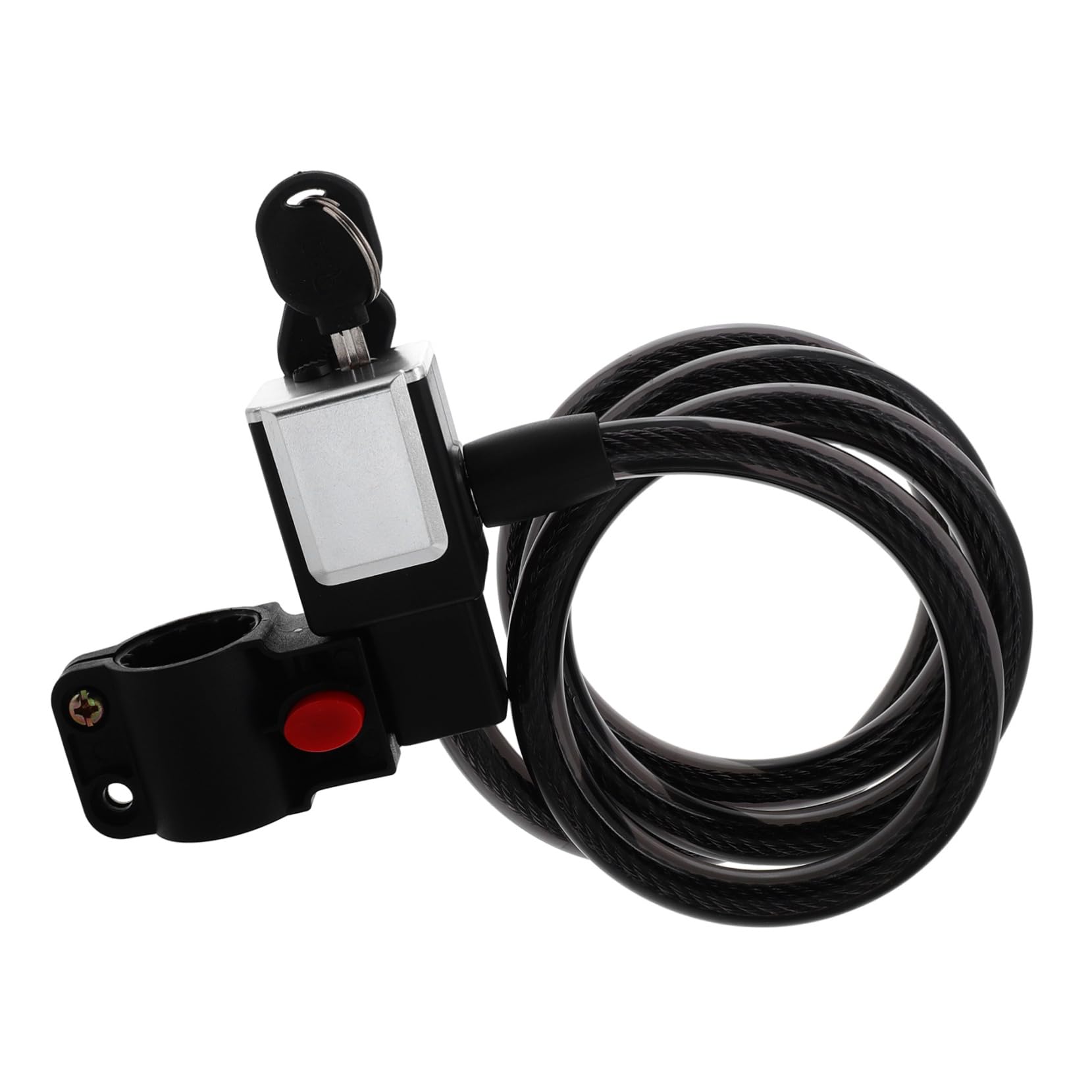 Milisten Mountain Bike Heavy Duty -Theft Cable Lock with Key Portable Steel Lock for Road Mountain Simple for Outdoor Cycling and Daily Use