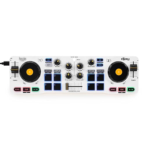 Hercules DJControl Mix - Contrôleur DJ Bluetooth sans fil pour