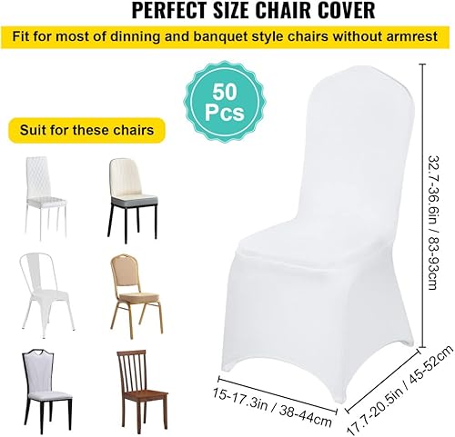 Miniatura 4 de 50 100 fundas para sillas de boda, de elastano, fundas elásticas para restaurantes, banquetes, hoteles, comedores, fiestas, fundas universales para