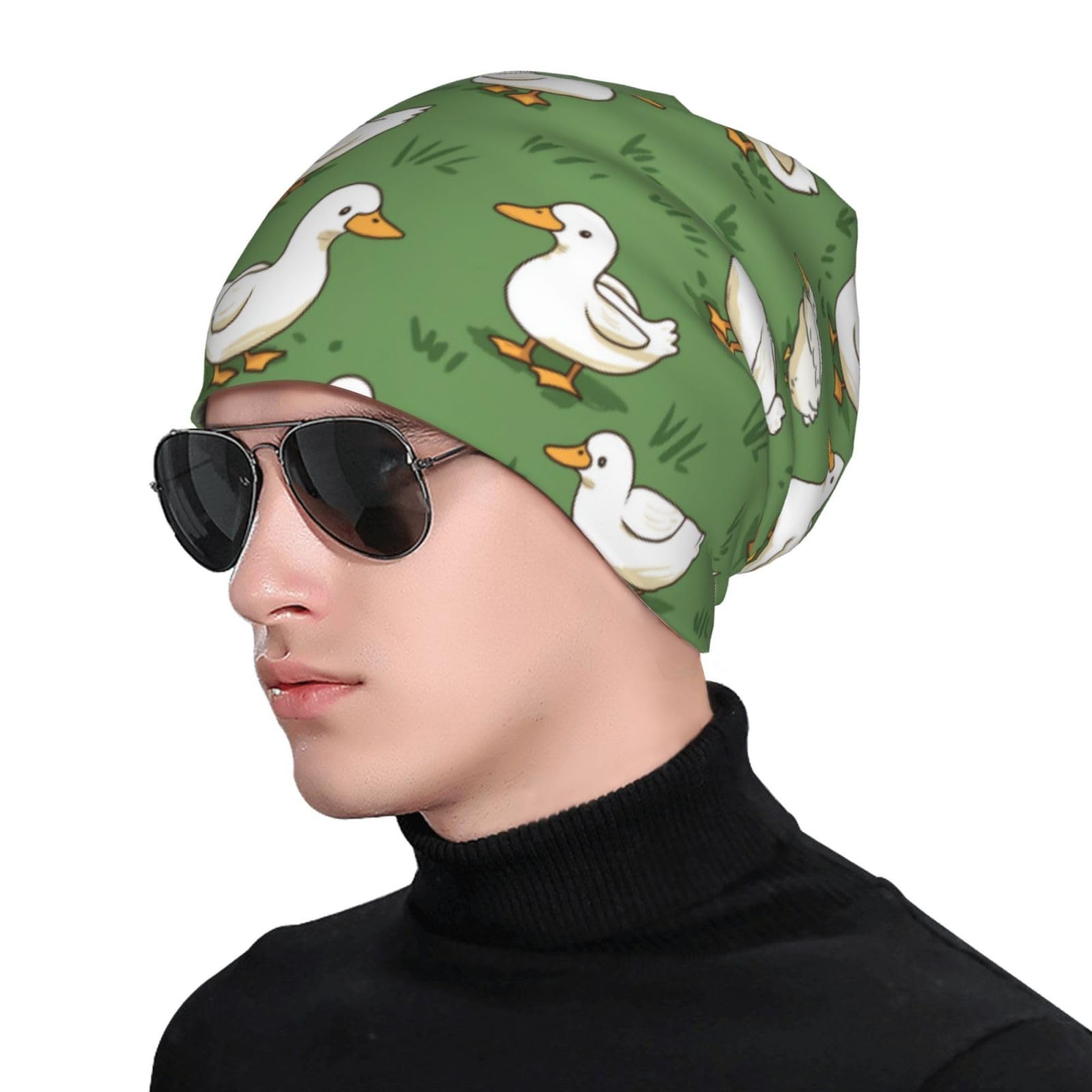 Animal Beanie Hat for Men Women Slouchy Beanie Skull Sleep Cap Soft Lightweight Chemo Hat Stretch Cancer Headwear
