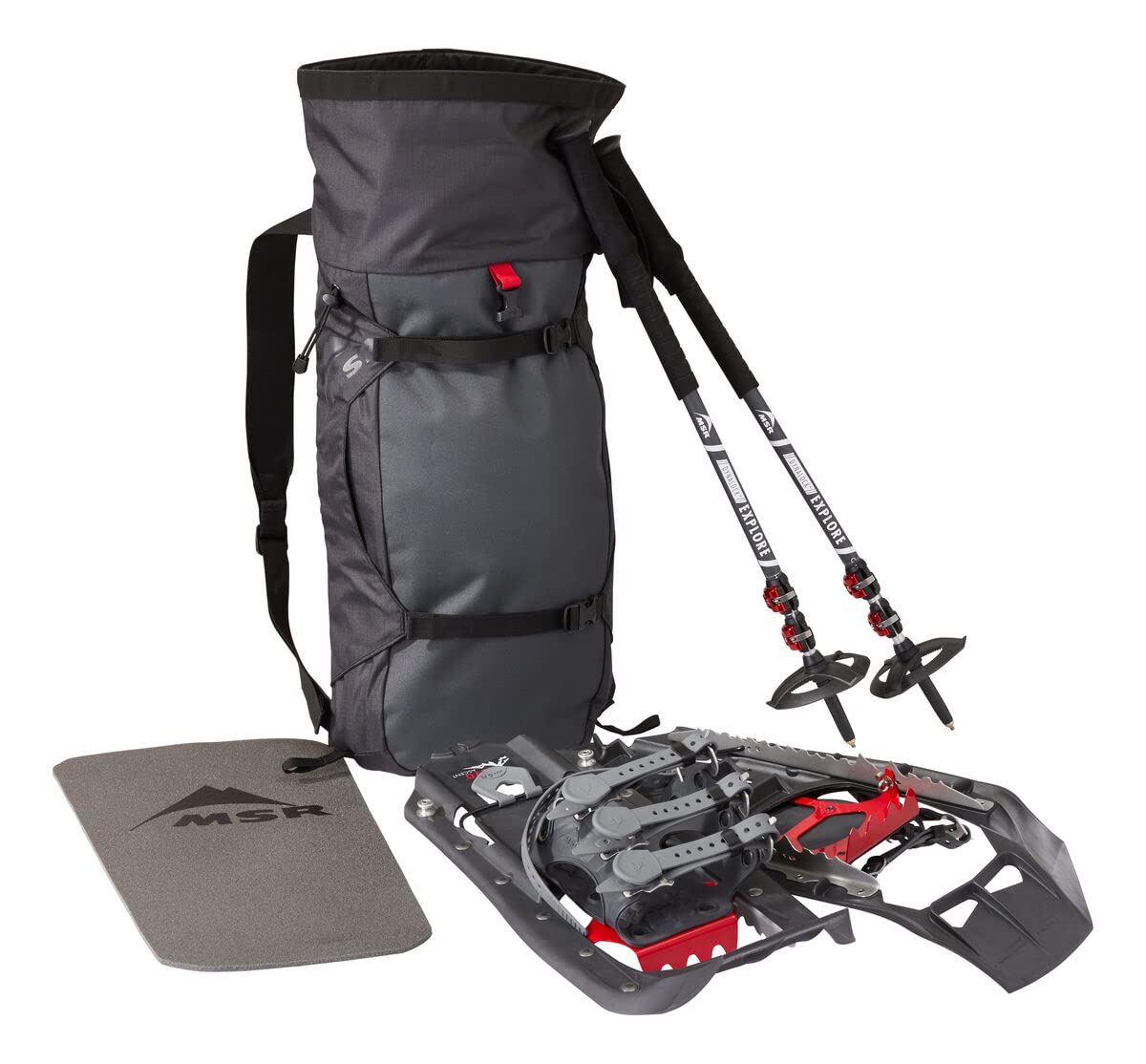 MSR Evo Ascent Snowshoe Kit, Stone Gray, 22 inches