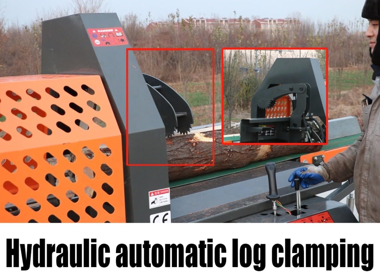 Powerful Log Splitter – 15–25 Ton Wood Processing Capacity, Extended Beam & High-Pressure Splitting Structure for Hardwood Logs, Portable Firewood Machine for Home, Farms & Outdoor Timber Handling