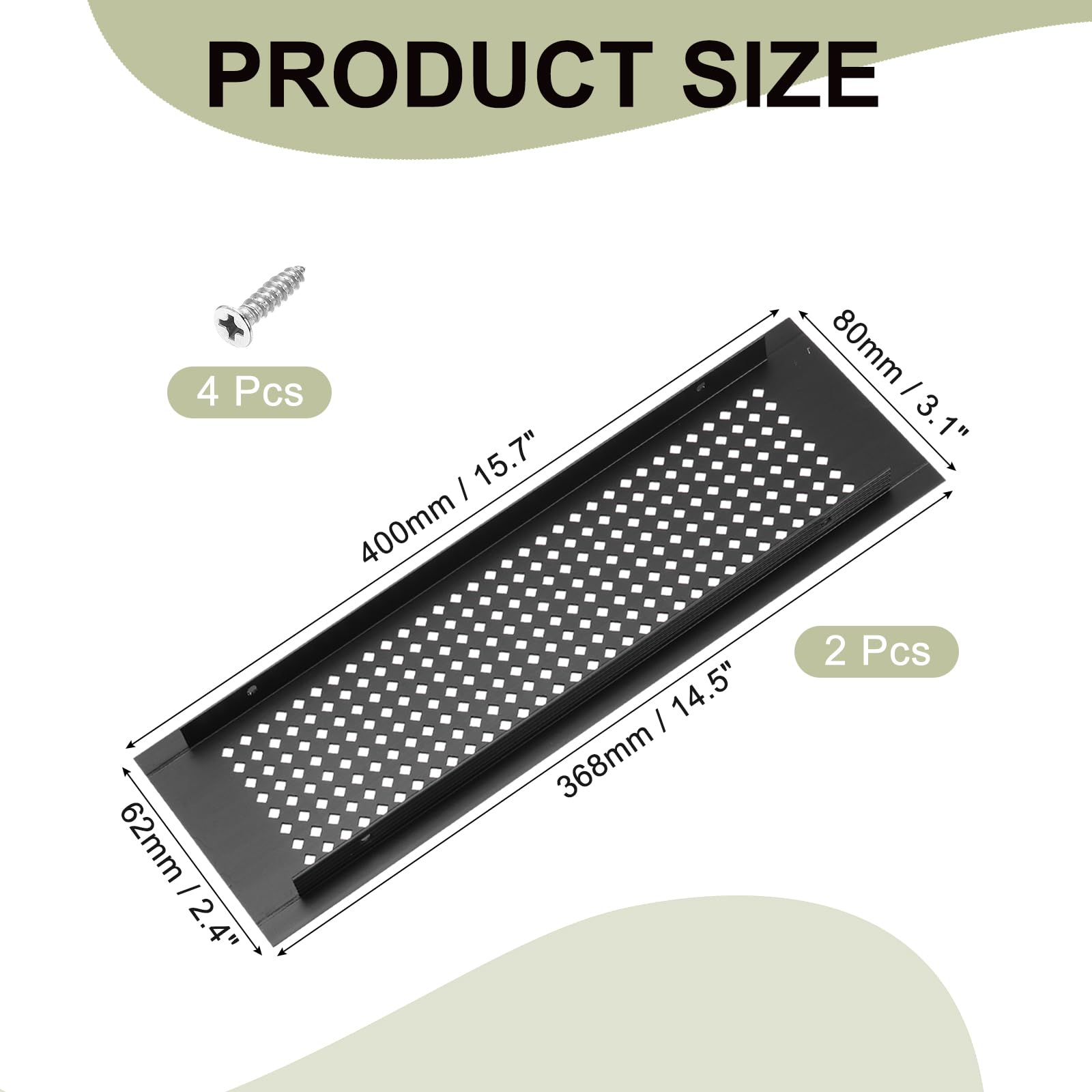 PATIKIL 16 x 3 Inch Door Air Vent Cover - Image 2