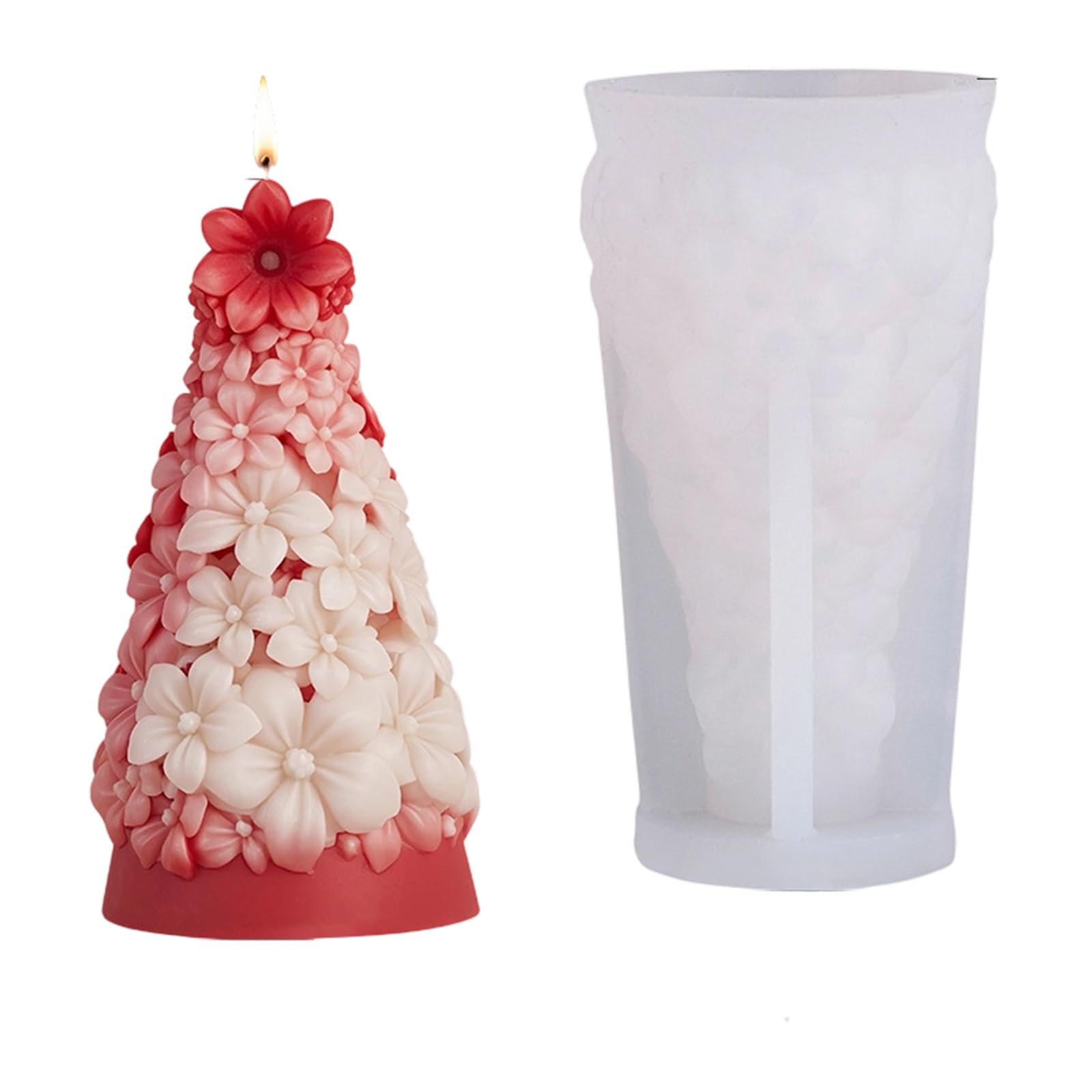 HZBB Christmas Tree Silicone Molds Ornament Castings Plasters Craft Supplies Silicone Christmas Tree