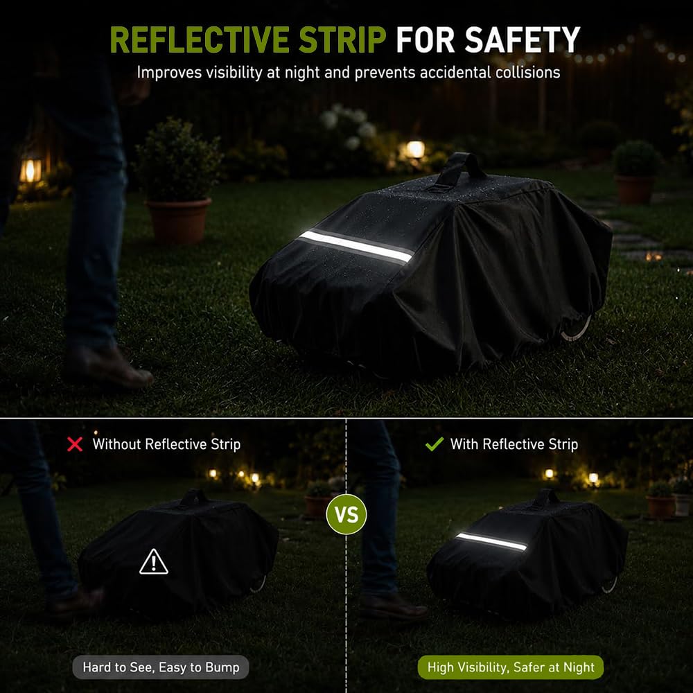 Abris Robot Tondeuse pour RoboUP Raccoon 2 SE, Housse Imperméable 600D Oxford avec Bande Réfléchissante et Poignée