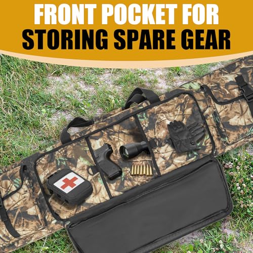 Image of 28 /32 /36 /42 /46 /48 /51 /55 inch Double Rifle Case Soft Gun Bag Tactical Backpack | Portable Long Rifle Bag for Outdoor Hunting Shooting, Gun Case Firearm Storage & Transportation, Hunting Shooting Range
