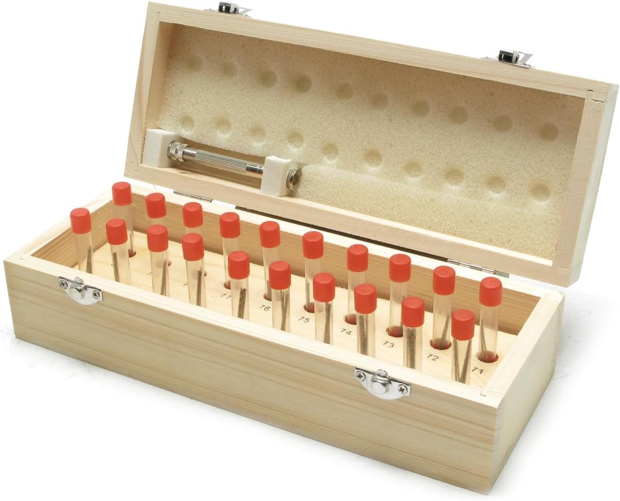 100 Pc. Micro Drill Bit Set W/Pin Vise Drill