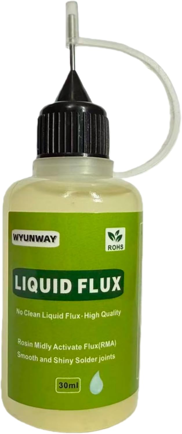 Liquid Soldering Flux for Electronics, No Clean Rosin Flux, Dropper Squeeze Bottle, 30 mL/1.05 Oz
