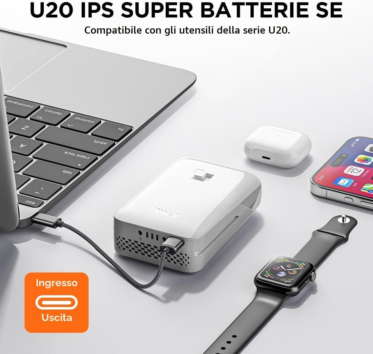 Litheli Tagliasiepi telescopico a batteria 20 V con asta fissa, manico regolabile in 6 posizioni fino a 3,4 m, lama doppia 42 cm, batteria 10000 mAh, leggero ed ergonomico