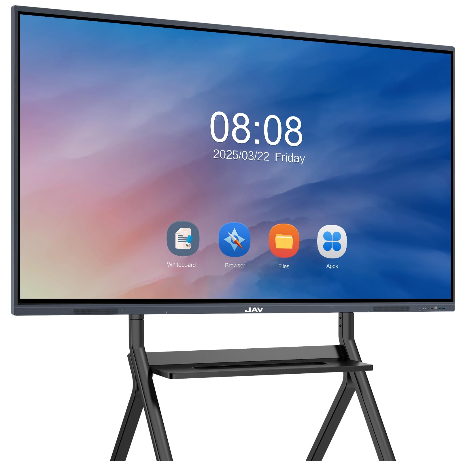 JAV Smart Board, 55" Interactive Whiteboard 4K UHD Touchscreen Digital Electronic Whiteboard, Built in Dual System All-in-One PC Smart Whiteboard for Classroom Office Home Studio (Wall Mount Included)