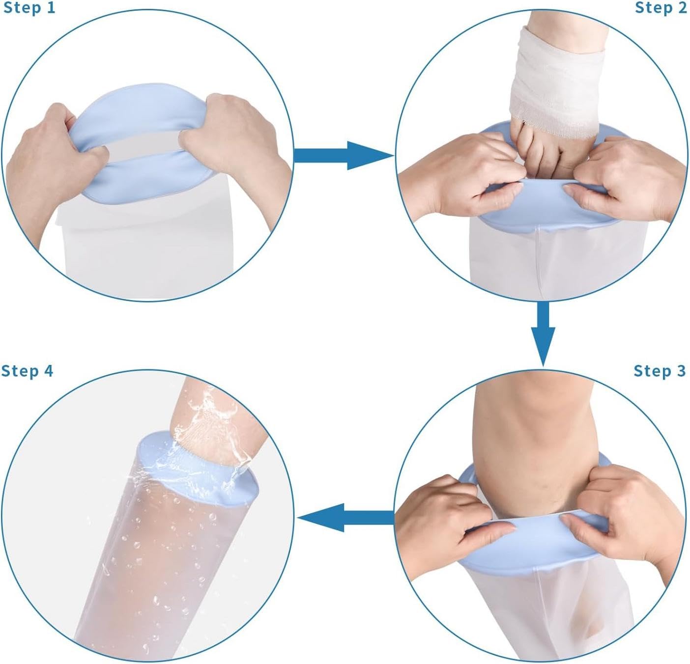 Cast Covers for Shower Leg Adult Cast Protector Keep Wounds Bandages Dry Leg Cover for Showering After Surgery Cast Bag for Shower Foot Ankle