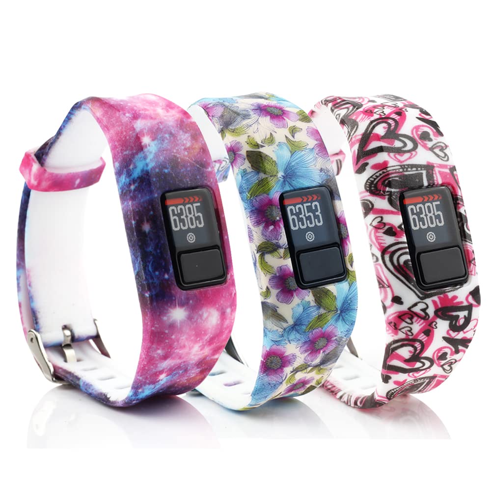 Honecumi Compatible With Garmin Vivofit 3/Jr/Jr 2 Replacement Strap - Soft Silicone Wristband for Men, Women, Kids, Boys, Girls
