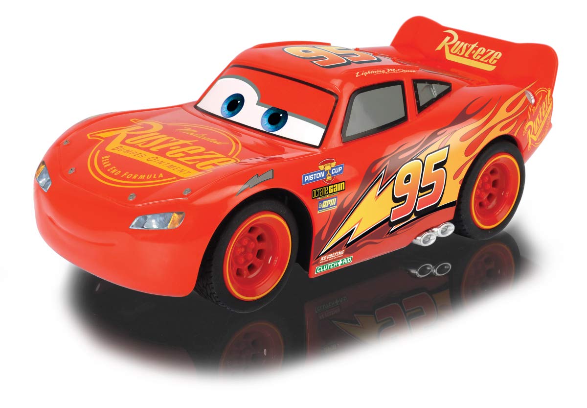 Majorette - Disney Cars 3 - Voiture Radio Commandée Flash McQueen - Echelle 1/24ème - Fonction Turbo - 213084003WEB