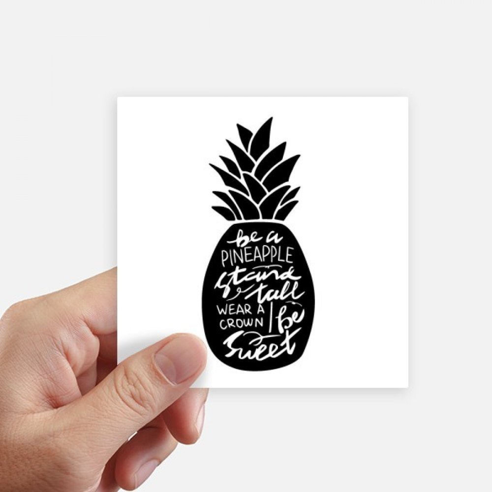 Sticker Ananas Citation Motivation Grand Format 10x10cm pour Décoration Mur et Ordinateur