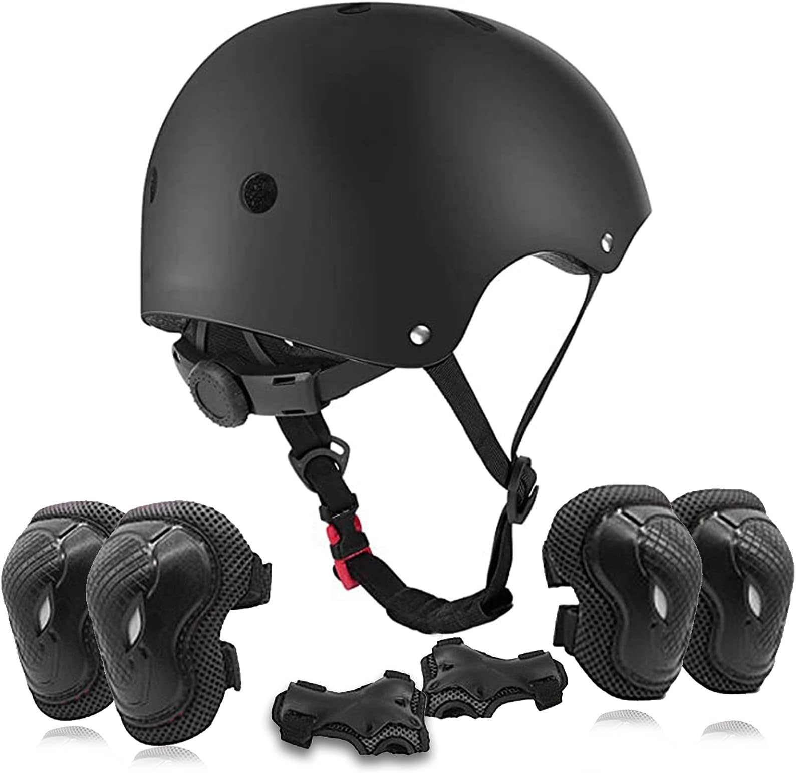 Beauenty Kids & Adults Protection Gear, 7 in 1 Sport Protection Set, Helmet, Knee and Elbow Pads and Wrist Guards for Multi Sports Scooter, Skateboarding, Biking, Roller Skating