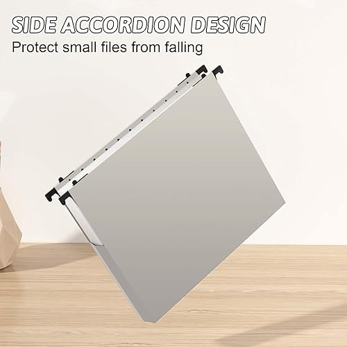 Vista 17 de Carpeta colgante de plástico tamaño carta, paquete de 12 carpetas colgantes reforzadas y resistentes, carpetas de archivador resistentes, carpetas