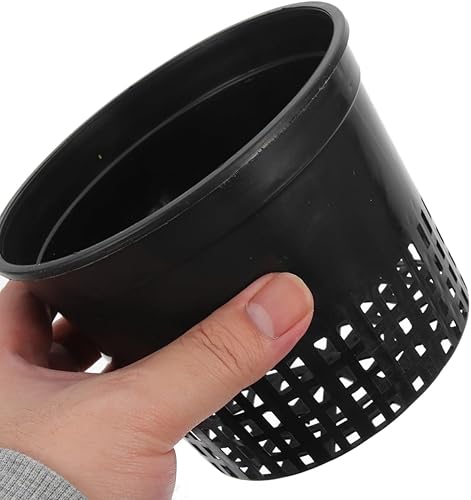 Miniatura 5 de Paquete de 10 macetas de red de 5 pulgadas, macetas de red de plástico resistentes, macetas de red de cultivo hidropónico, tazas de red de malla