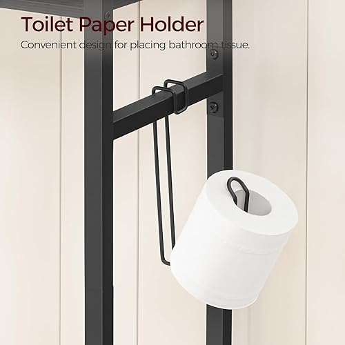 Miniatura 7 de Estante de almacenamiento sobre el inodoro, organizador de baño de 3 niveles sobre el inodoro, soporte de inodoro independiente que ahorra espacio